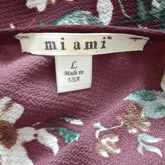 Miami Long Maxi Dress Romper Burgundy Size Large - Picture 10 of 10